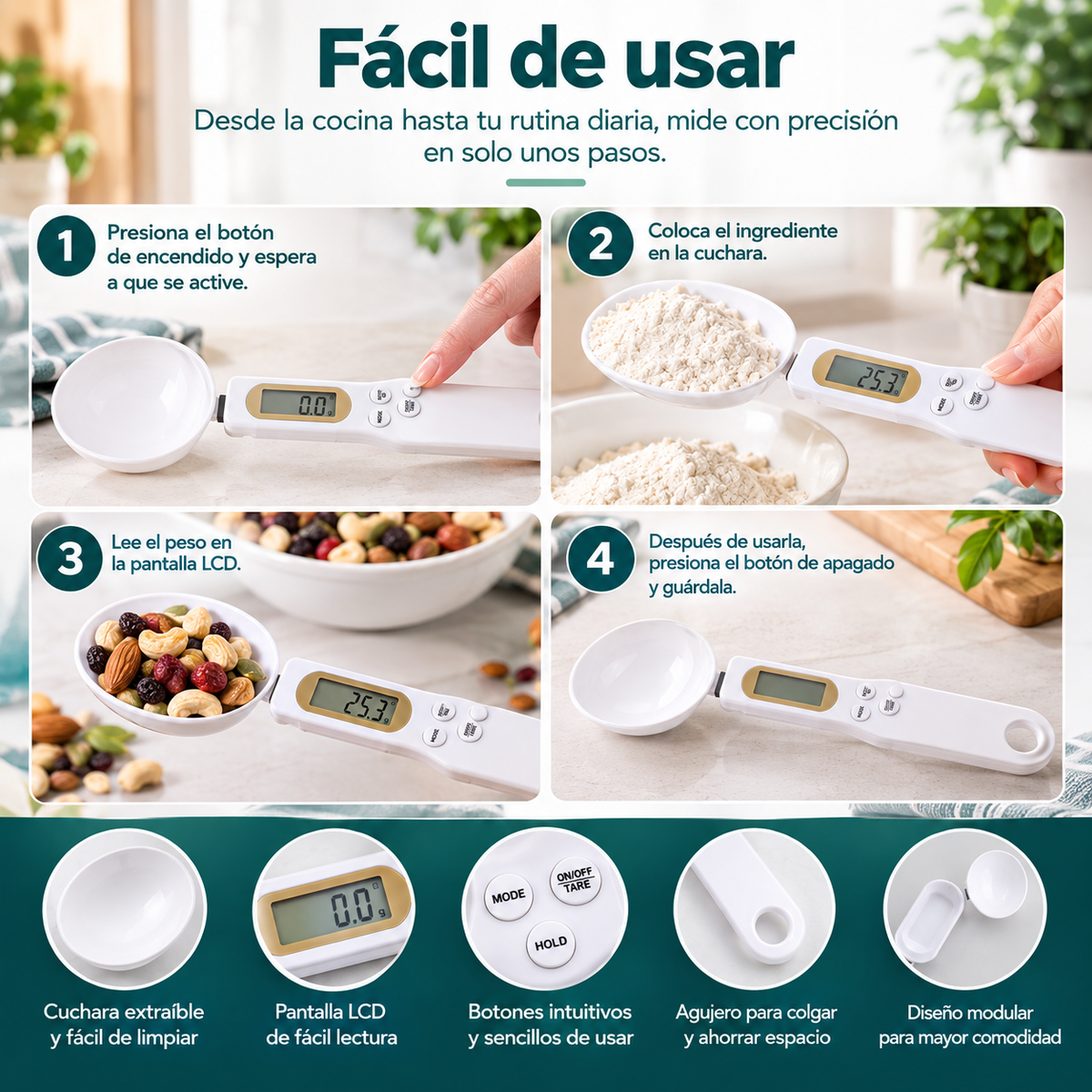 Cuchara electronica con bascula digital